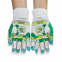 1 Pair of Reflexology Gloves Acupressure Acupuncture Chinese Natural Healing