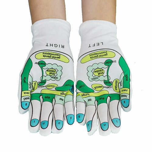 1 Pair of Reflexology Gloves Acupressure Acupuncture Chinese Natural Healing 