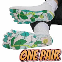 1 Pair Foot Reflexology Socks Acupressure Acupuncture Chinese Natural Healing
