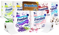 45, 90 or 135 Freedom Quilted Three-Ply Toilet Paper Household Rolls in Choice of Scent
