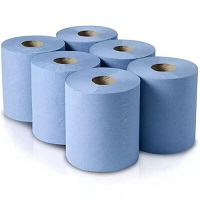 Add a review for: 6 x Jumbo Workshop Hand Towels Rolls 2 Ply Centre Feed Wipes Embossed Tissue