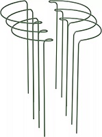 6 Pack Plant Support Stakes 25×44cm Metal Plant Supports Ring Cage