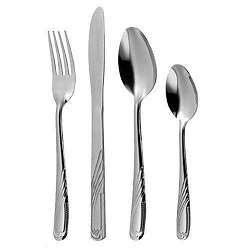 32 Piece Stainless Steel Cutlery Set Knives Forks Spoons Teaspoons Family Guests