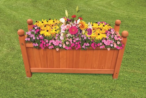 Rectangular Medium Wooden Garden Planters Outdoor Plants Flowers Pot