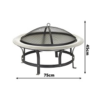 Acapulco Fire Pit Bowl for Garden BBQ Patio Heater Stainless Steel Firepit