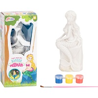 Paint Your Own Garden Mermaid Statue Magical Art Craft Kit Creative Activity Set