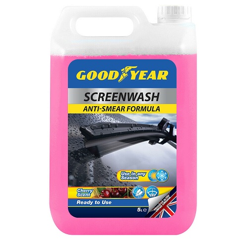 Goodyear 5 Litre Car Windscreen Wash Anti-Smear Screen Wash Windshield Cherry