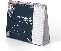 BusyInk Desk Calendar 2021. Freestanding with Tear Off to-Do Lists.