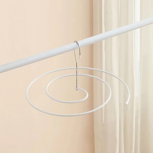 Vivo Technologies 2 Pack Blanket Hangers,Spiral Shaped Sheet Hangers Stainless Steel Blanket Hanger, Round Drying Rack for Sheets Bedspreads Tablecloths Dryer Hanger Space Saving White