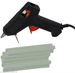 PUREGADGETS TRIGGER ELECTRIC HOT MELT GLUE GUN PLUS 50 ADHESIVE STICKS FOR HOBBY CRAFT MINI
