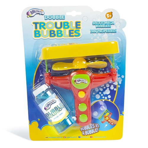 Bubbletastic Double Trouble Mega Bubbles Fan Propelled Wand Blower