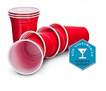 Ruby Apple Red American Party Cups - 16oz (455ml) - Disposable Party Cups - Packs of 100