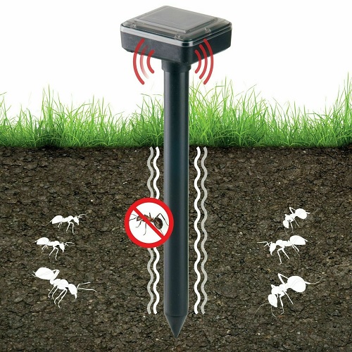  Solar Powered Ultrasonic Panel Grounding Animal Insect Garden Ant Repellent UK