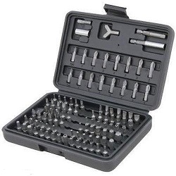 100 PC Chrome Vanadium Security Screwdriver Tamperproof Torx Hex Bit Set + Case