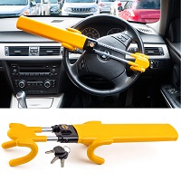 UL001 Twin Bar Steering Wheel Lock Stop Thieves Stealing Your Car Universal Fit 3 keys