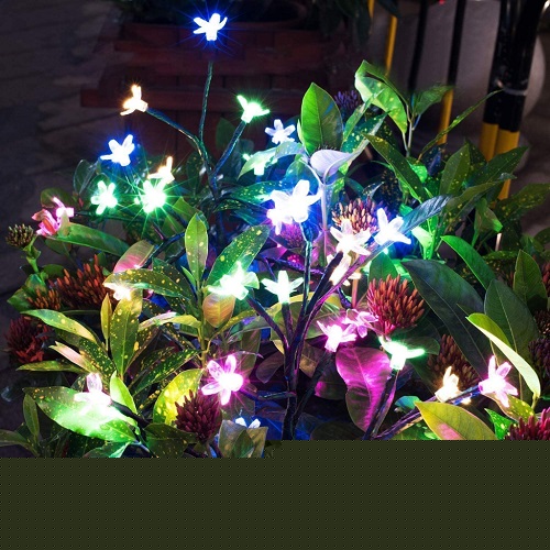 Solar Powered Petal lights WhiteColoured