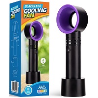 Handheld or Desktop Bladeless Fan Rechargeable Battery 360° Portable Cooling