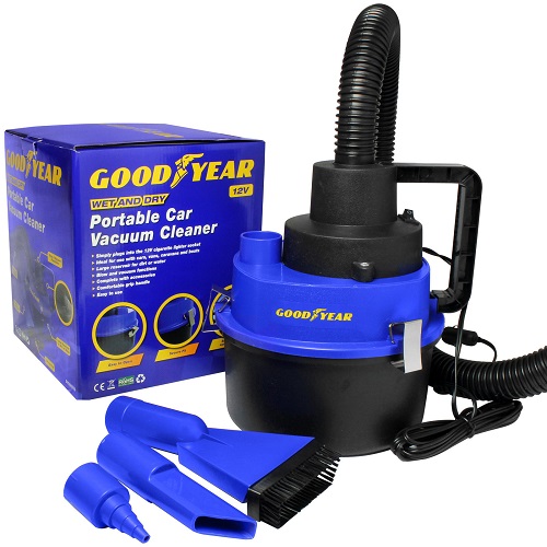 Goodyear 12V Wet Dry Car Vacuum Cleaner Portable Handheld Van Cigarette Lighter 900310