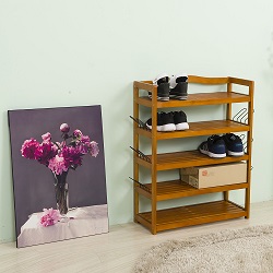 Wooden Shoe Storage Rack Shoe Organiser Shoes Storing Furniture Shoe 5 Tier Wood
