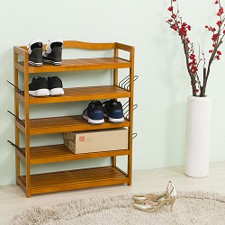 Wooden Shoe Storage Rack Shoe Organiser Shoes Storing Furniture Shoe 5 Tier Wood 